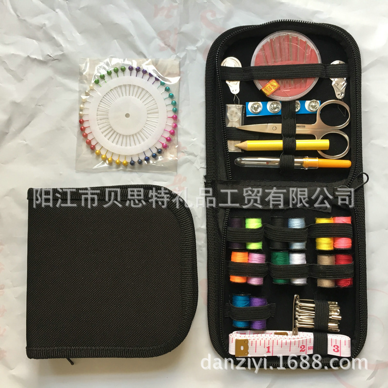 Picture of 98 Pieces Sewing Kits Sewing Tools suit Oval Zipper Bag Style Easy to Carry Customizable Logo