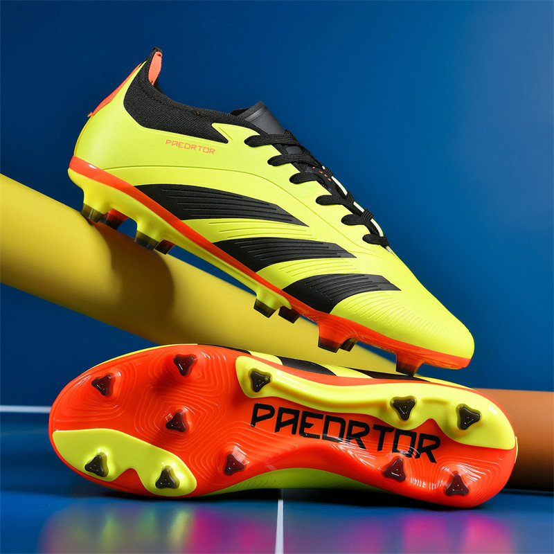 Cross-border foreign trade TF spike seamless flying woven indoor and outdoor shoes youth football shoes ground broken nail training shoes wholesale