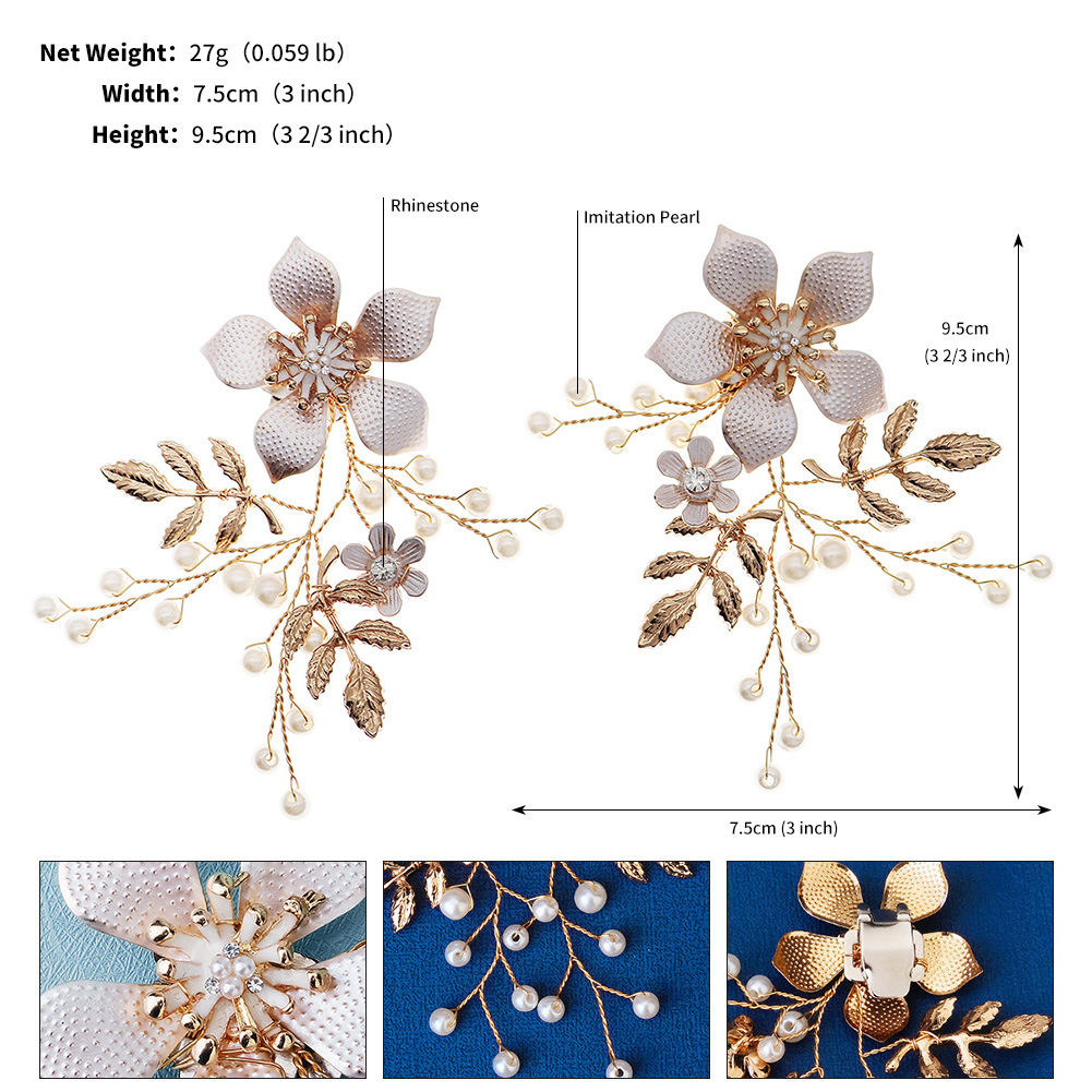 Picture of European and American Bride Wedding Shoes Accessories Detachable Shoe Buckle Exquisite Handmade Accessories Beautiful Crystal Beaded High-heeled Shoes Shoe Flower