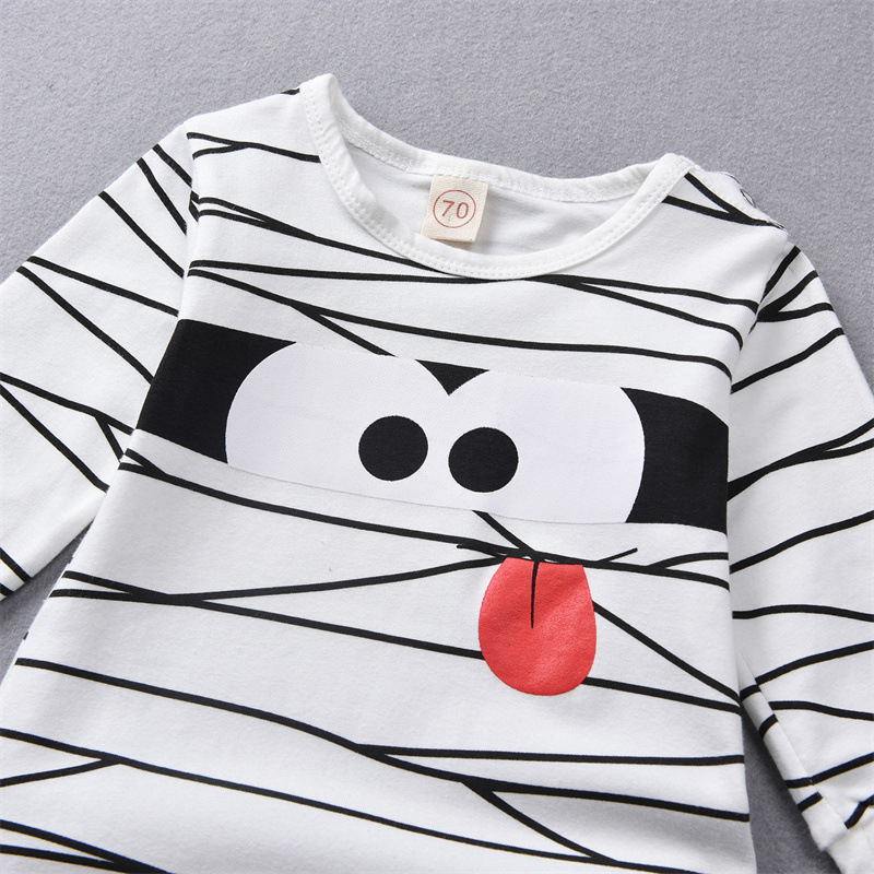 Picture of Boys Cute Mummy Children's Clothing 2023 Boys Holiday Party Halloween Suit Ha Yi Romper Halloween