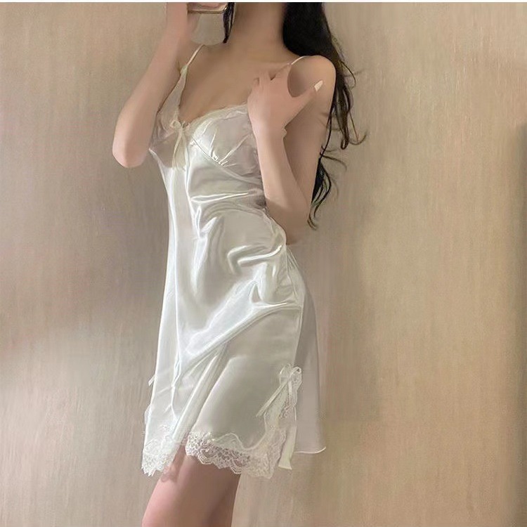 Sexy Women's Pajamas, Private Lace Edge, New Pure Desire, Beautiful Back Suspender Nightgown, Pure Desire Summer Thin Pajamas