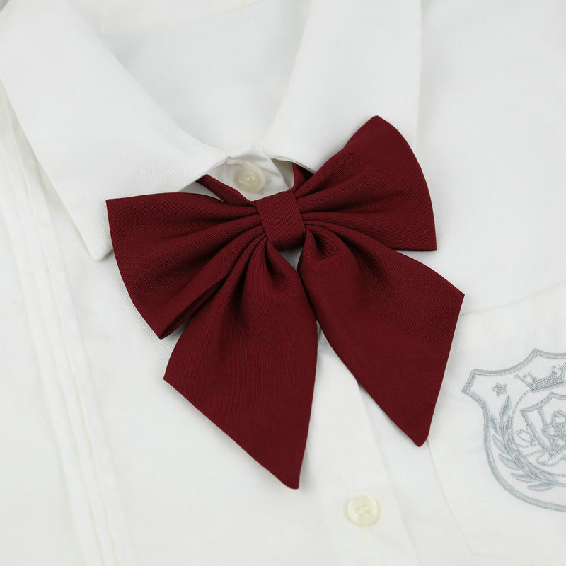 JK Uniform College Style Solid Color Female Student Bow Tie School Uniform Japanese Style Seikan Suit Bow Red Roots