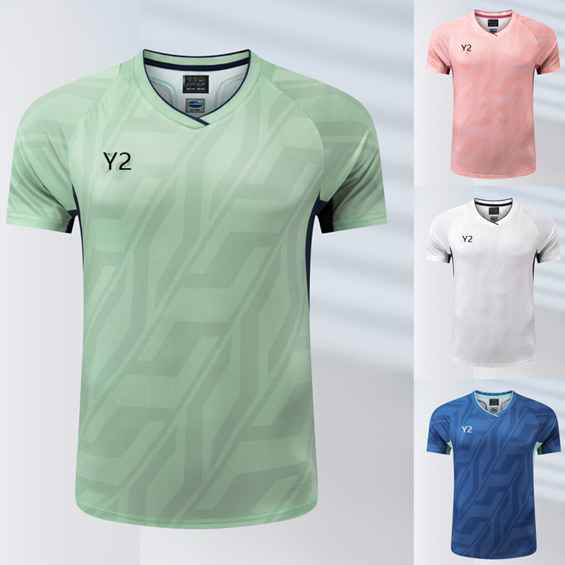 New Badminton Uniforms for Men and Women, Short-Sleeved Couple Sportswear, Kidsren's Volleyball Training Uniforms, Small Flying Sleeve Tops 3193