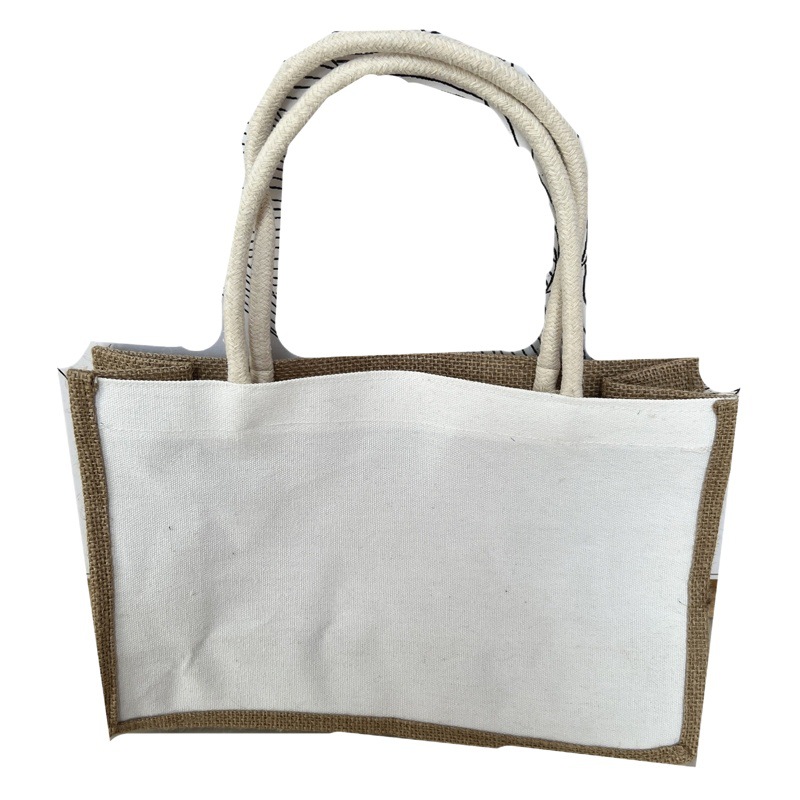 Linen bag painting graffiti DIY handbag linen yellow blank student painting painted color gift bag handbag