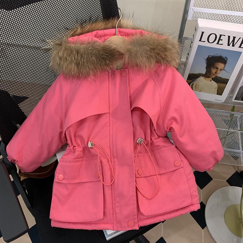 Picture of Girls' 2024 New Cotton-padded Coat Winter Clothes Children's Korean-style Mid-length Cotton-padded Coat Baby's fleece-lined Thickened Jacket Parker Clothes