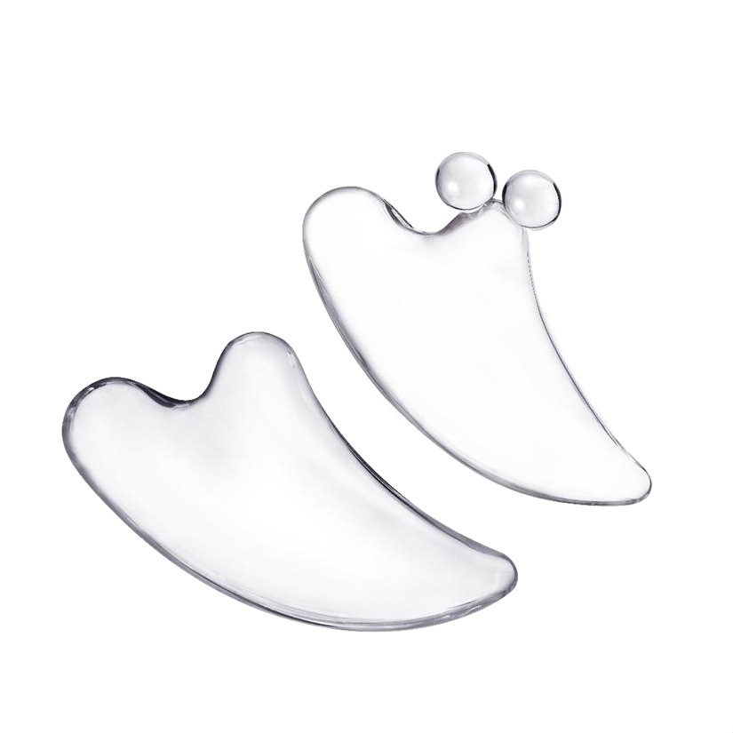 Double-Bead Transparent Crystal Massage Board V-Face Beauty Artifact Douyin Face Massage to Dredge Meridians Beauty Board