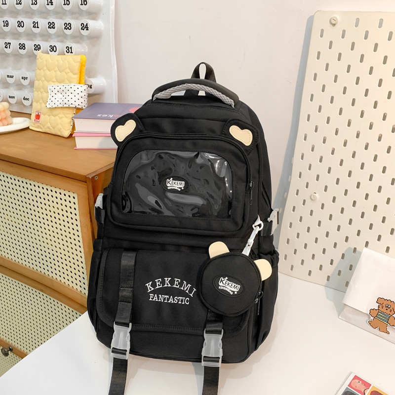 Picture of High Yan Value Ins Style Schoolbag Junior High School Girl's Backpack High School Student's Large Capacity Cute Pain Bag Dopamine Backpack