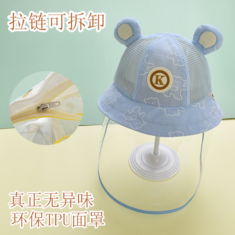 Picture of Newborn Baby Protective Face Cover Going Out Baby Anti-Droplet Hat Summer Sun Protection Hat Spring and Autumn
