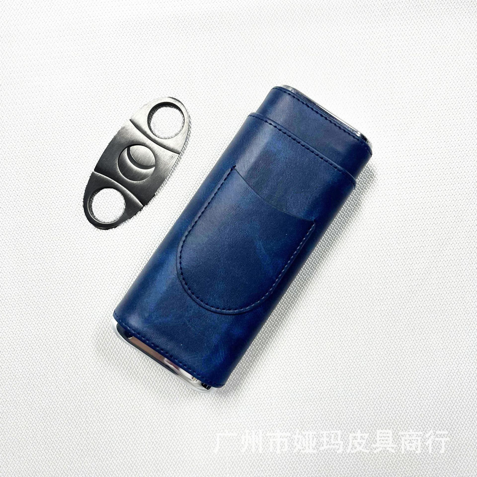 Picture of In stock wholesale three-piece cigar moisturizing box protective cover cross-border portable travel pine cigar storage box