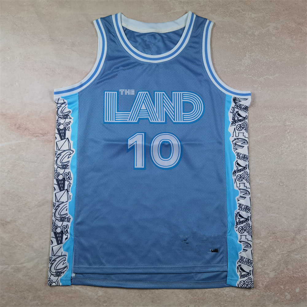 25 Blue City Edition Cavaliers Hot Press Basketball Jersey No.10 Darius Darius Garland