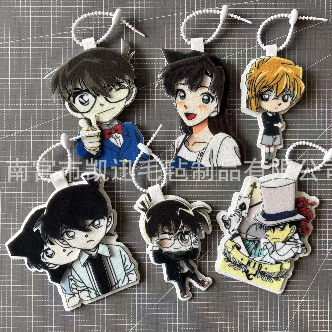 Detective Conan Plush Keychain Kaito Kid Shin-Chan Haibara Ai Backpack Pendant Trendy Toy