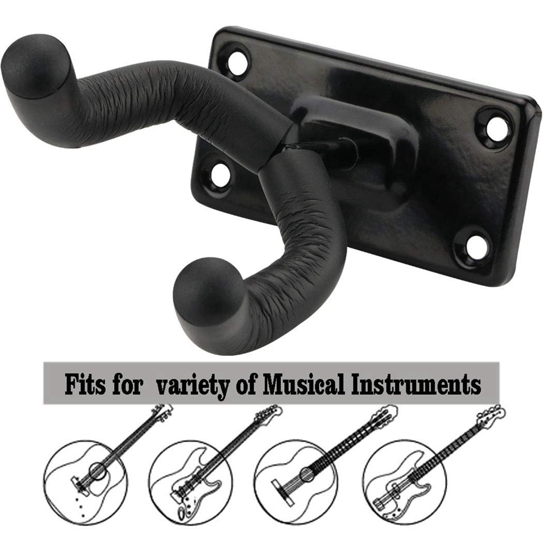 Picture of Guitar hook wall hook violin erhu ukulele rack +5 Pick + pick clip