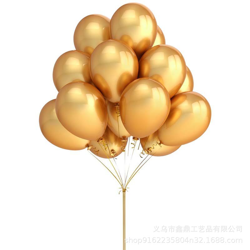 Picture of Cross Border 12 Inch Thickened Rose Gold Black Gold Balloon suit 12 Wedding Birthday Party Decorative Latex Balloon