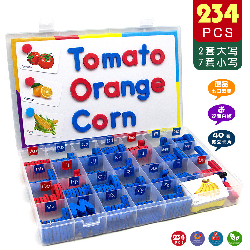Picture of Magnetic English Alphabet Magnetic Stickers for Children English Natural Spelling Magnet Toys Amazon Cross-Border Dedicated for Early Education