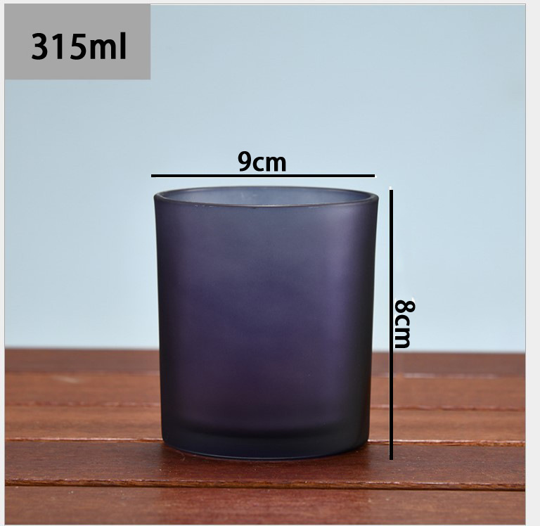 Picture of Wholesale DIY Flameless Scented Candle Cups Empty Colored Glass Jars Transparent Sprayable Glass Bottles with Screen-Printed Text