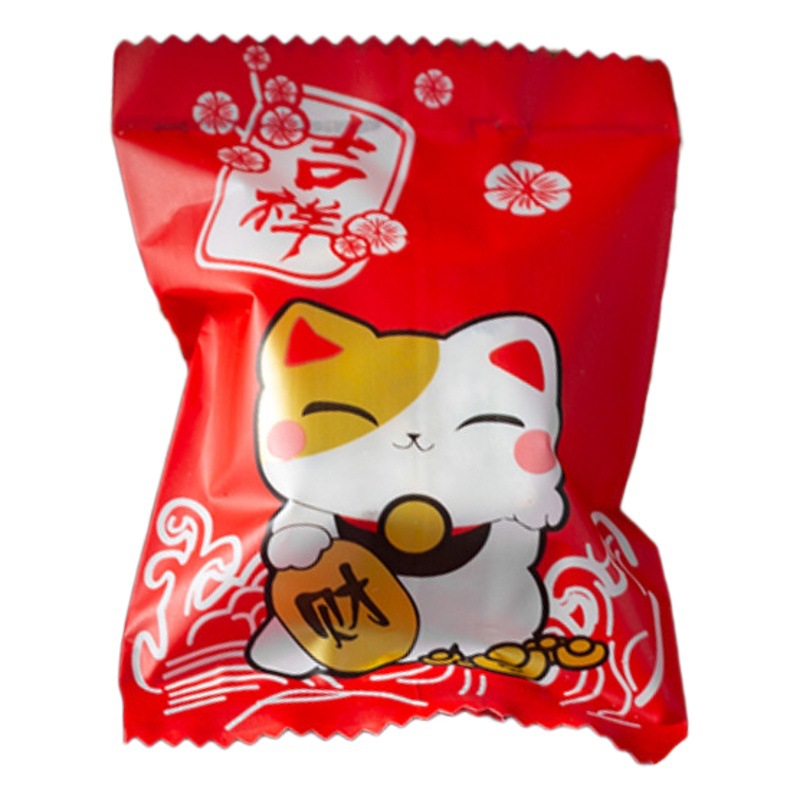 2024 snowflake crisp packaging bag New Year nougat candy bag baking milk cake biscuit separate small packaging machine sealing bag