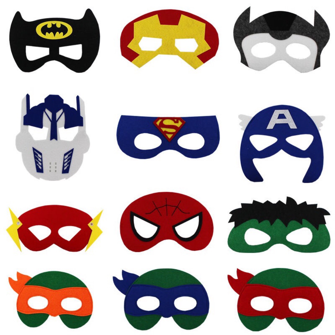 Felt Non Woven Blindfold Halloween Felt Mask Masquerade Mask Kids Cartoon Animal Felt Mask
