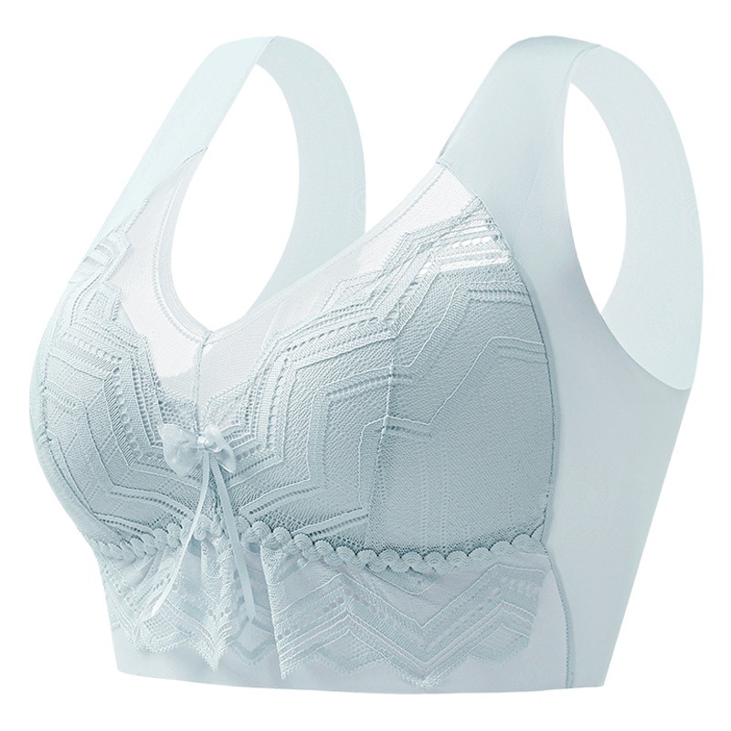 New Style Lace Beautiful Back Bra Underwear Women's Fixed Cup Collecting Accessory Breast Anti-Run-Off Top Traceless Vest Tube Top