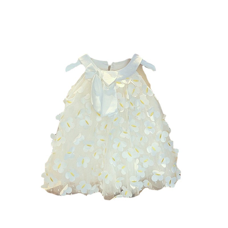 Picture of Girl's butterfly dress 2024 Summer mesh one-year-old dress female Western princess baby dress