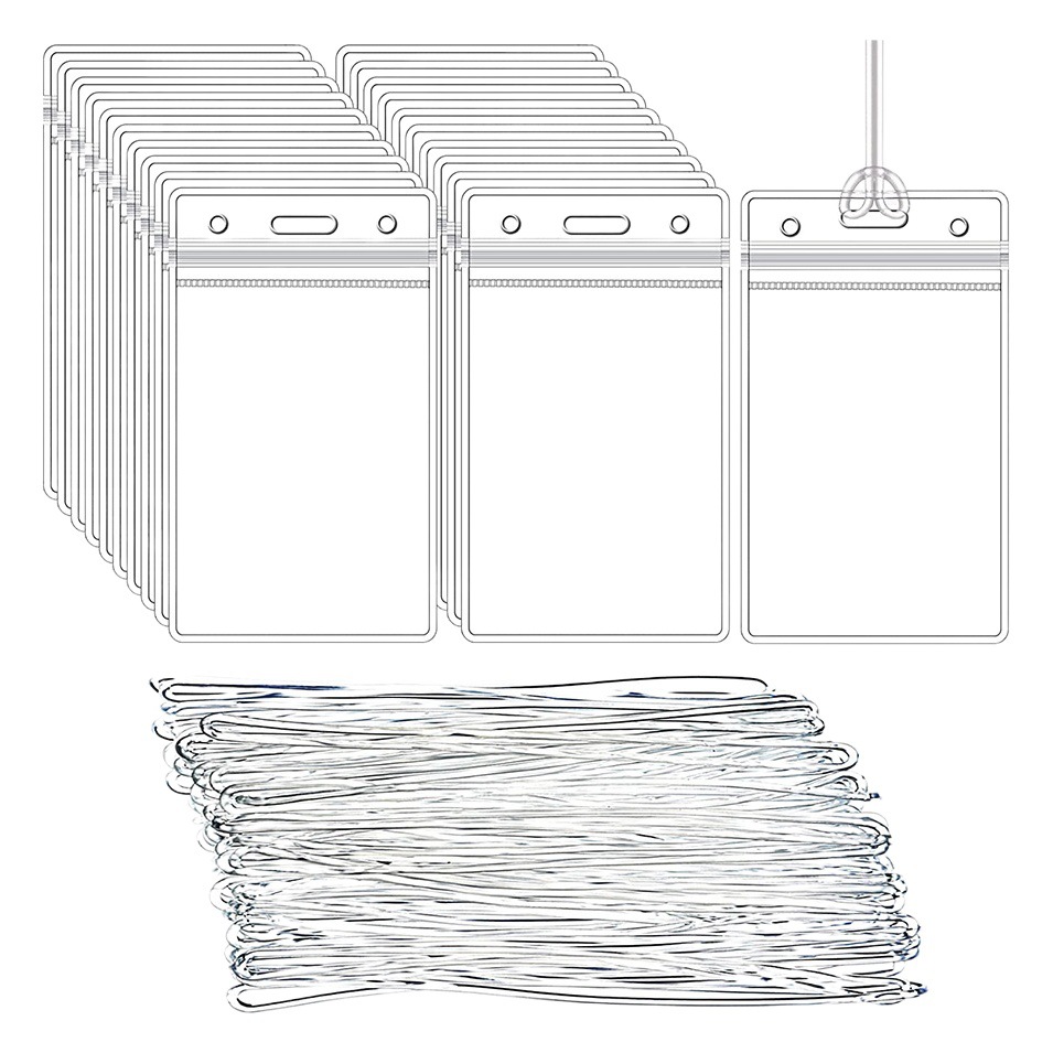 In stock luggage tag bracket vertical transparent sealed waterproof ID card cover badge work tag PVC luggage tag