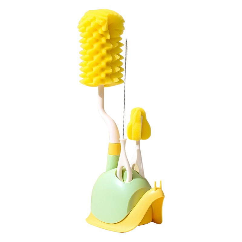 Sponge bottle brush cleaning brush newborn baby special straw brush long handle shabu brush nipple cleaning brush suit