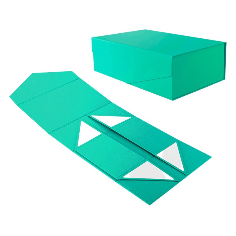 Colorful cyan gift box multi-color flip folding box can add logo magnet gift box manufacturers supply