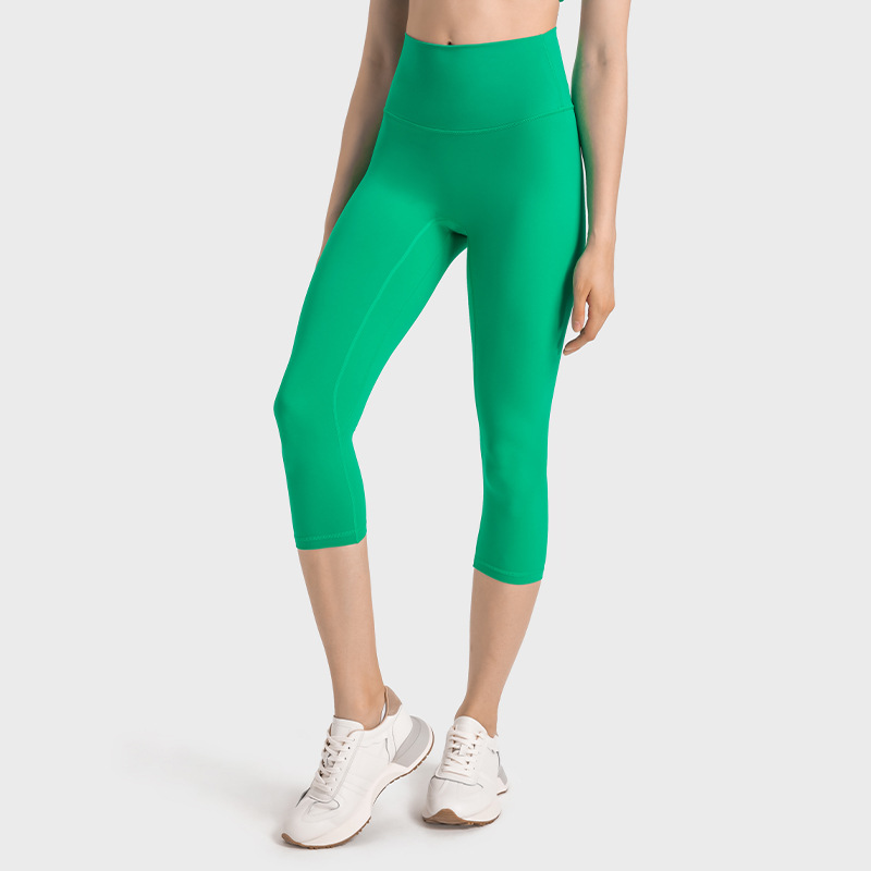 Picture of Spring and summer double-sided sanding naked feeling new no embarrassment line yoga pants running sports fitness cropped pants DL065
