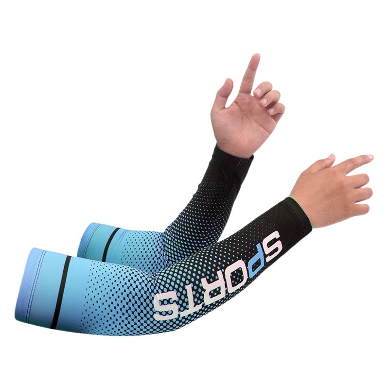 Sunscreen Ice Sleeve Men's Sleeve Summer Breathable Sweat-Absorbing Sleeve Cover Cold Arm Cover Long Riding Motorcycle Ice Silk Sleeve