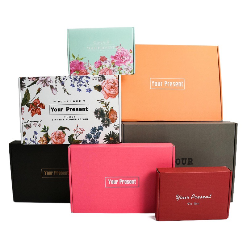 Color aircraft box spot clothing packaging box hard folding aircraft Box large paper box spot