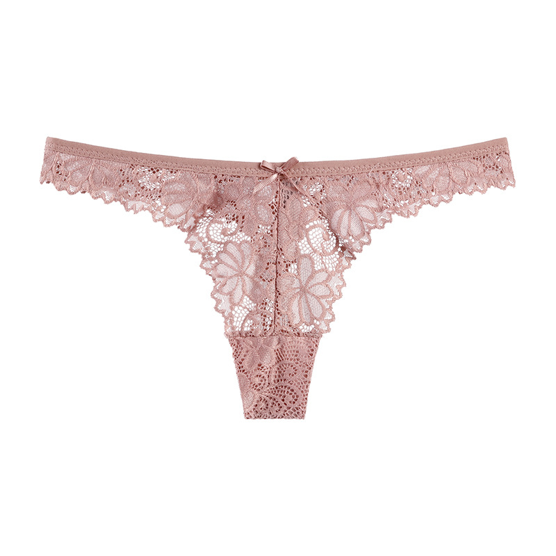 Picture of Foreign trade underwear women's European and American breathable low waist sexy lace thong comfortable cotton crotch women's underwear women's pure desire