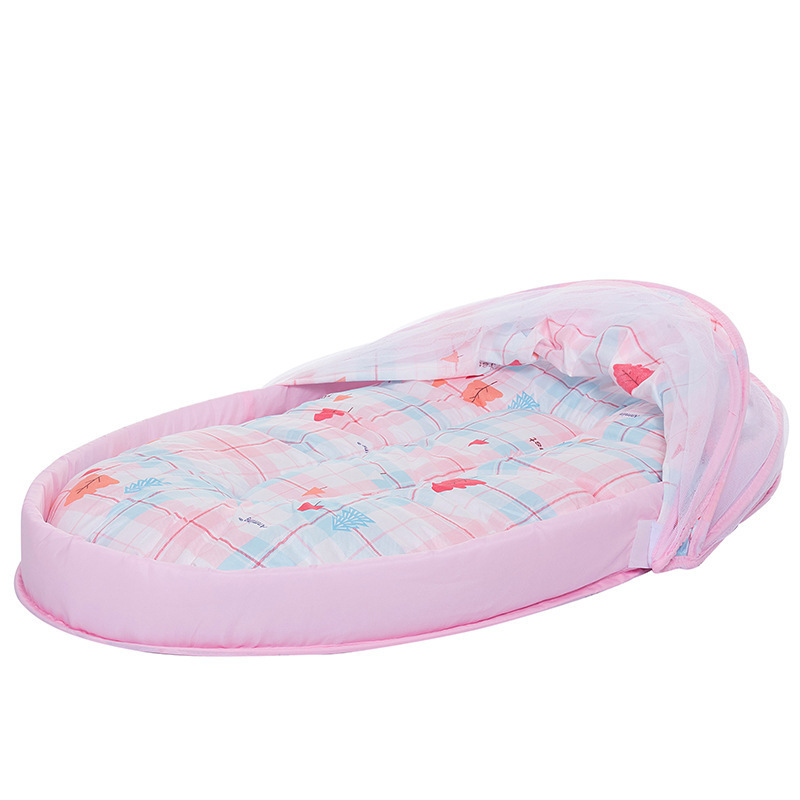 Picture of Portable Bed-in-Bed Baby Crib Foldable Newborn Bed Movable Bionic BB Bed Pressure-proof Bed