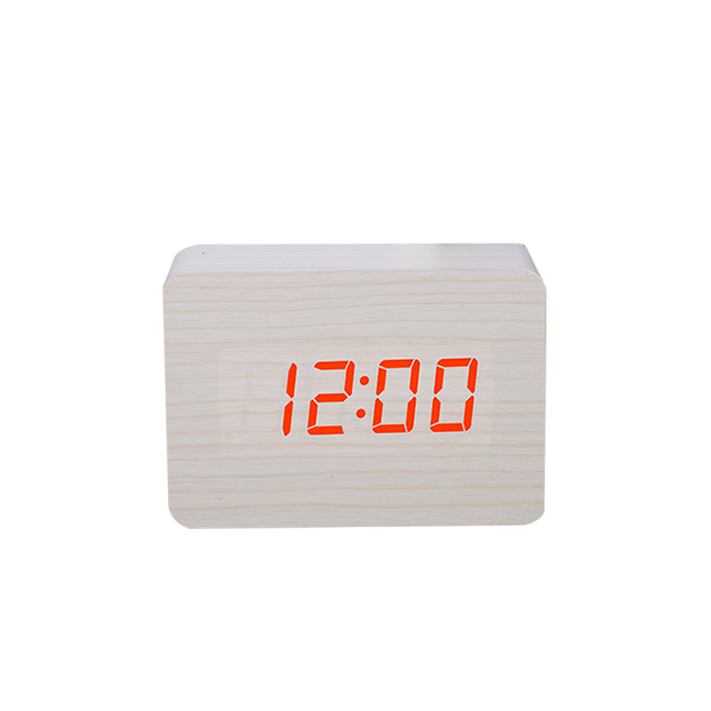 Picture of Source Manufacturer Electronic Clock Rectangular Wooden Clock Mini Alarm Clock Digital Clock Led Wooden Clock Luminous