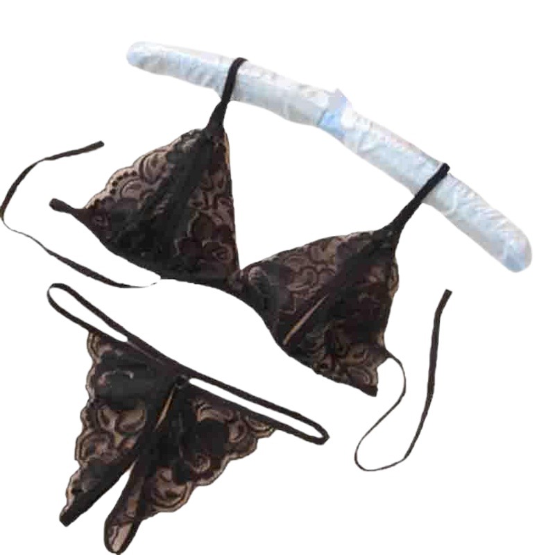 Women's sexy lingerie sexy lace perspective underwear three-point uniform temptation set manufacturers a generation of hair