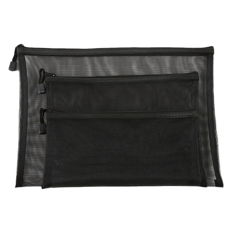 Picture of Mesh Toy Storage Transparent Zipper Bag Nylon Plus Upgrade Encryption Mesh Pencil Bag Student Examination Pencil Bag Makeup Wash