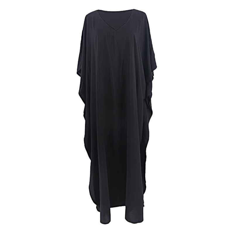 New European and American rayon solid color robe beach blouse seaside holiday dress bikini swimsuit sunscreen blouse