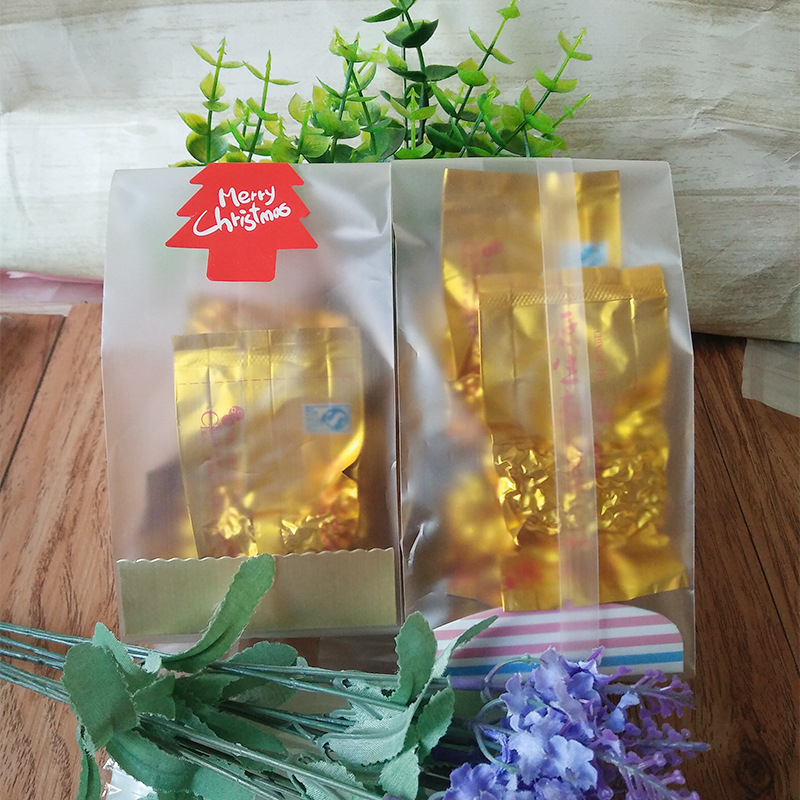 Picture of Thick translucent frosted large machine-sealed biscuit cranberry cookie moon cake bag 50 packing bags