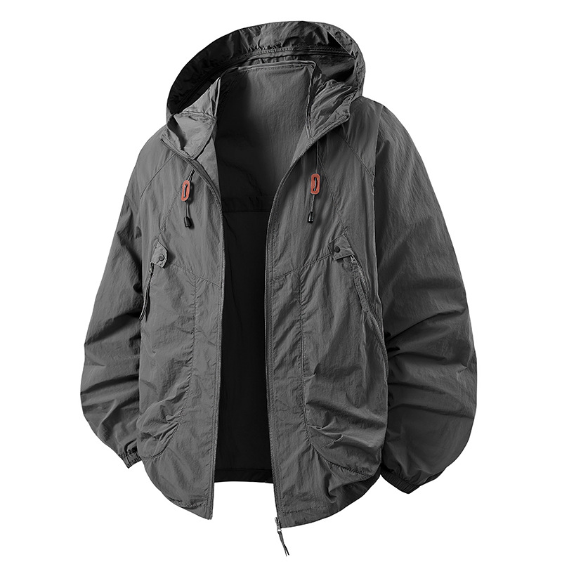 Summer Hooded Sun Protection Clothing for Men and Women, Fashionable, Comfortable, Breathable, Anti-Uv Outdoor Sports Skin Clothing Jacket