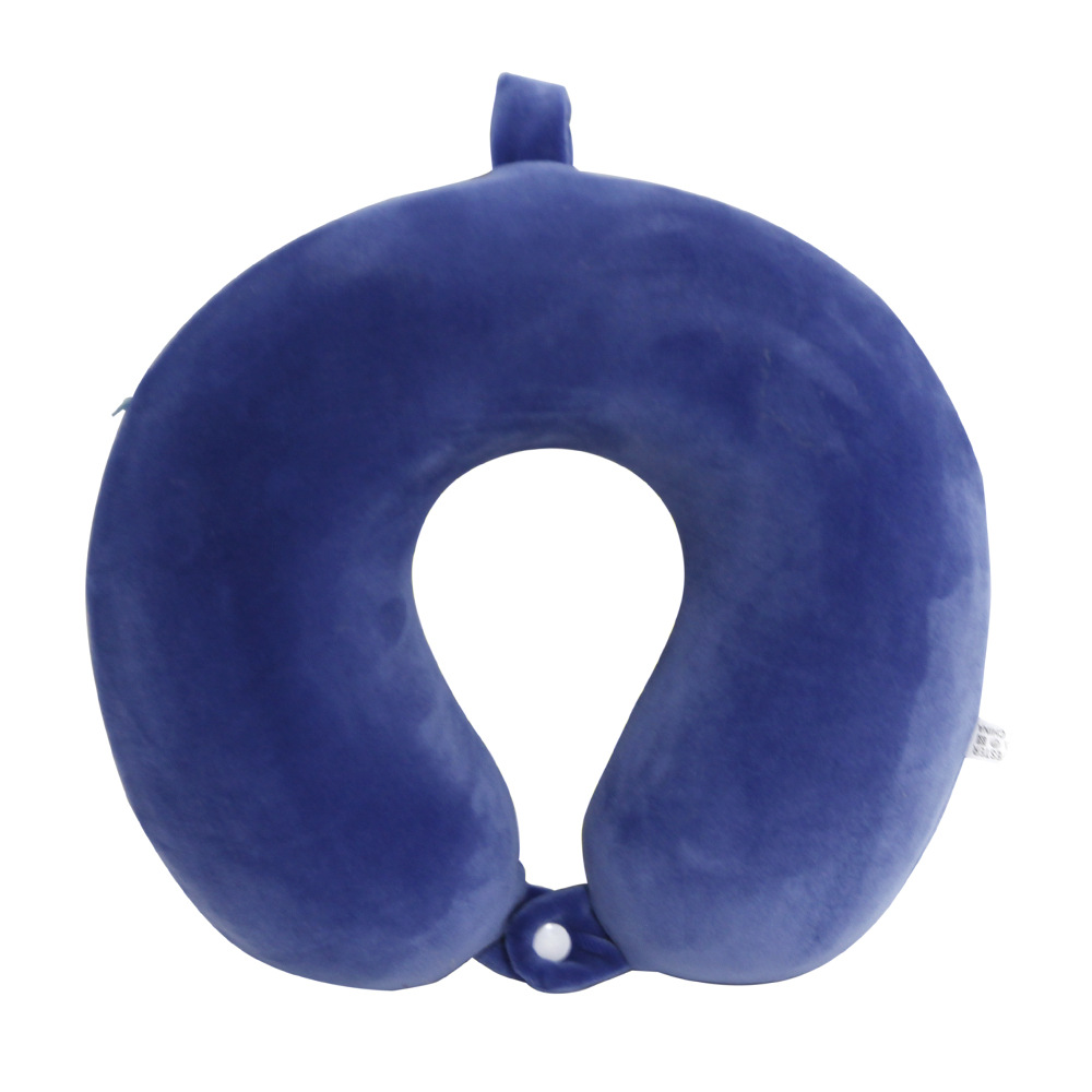 Picture of Memory pillow U-shaped pillow travel neck pillow U-shaped neck pillow LOGO embroidery U-shaped monochrome solid color memory foam U-shaped pillow