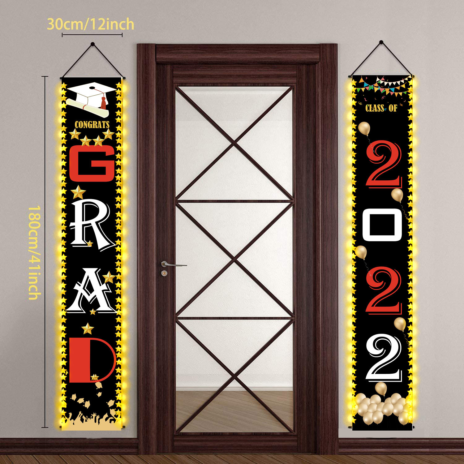 Picture of Cross-border LED light luminous graduation porch sign string light flash door couplet graduation season couplet door ornaments in stock