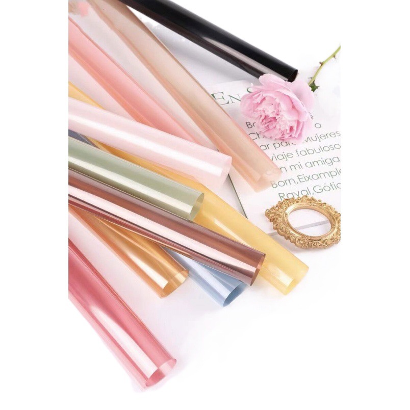 Colored cellophane OPP jelly film Crystal wrapping paper flower bag bouquet packaging material waterproof transparent material