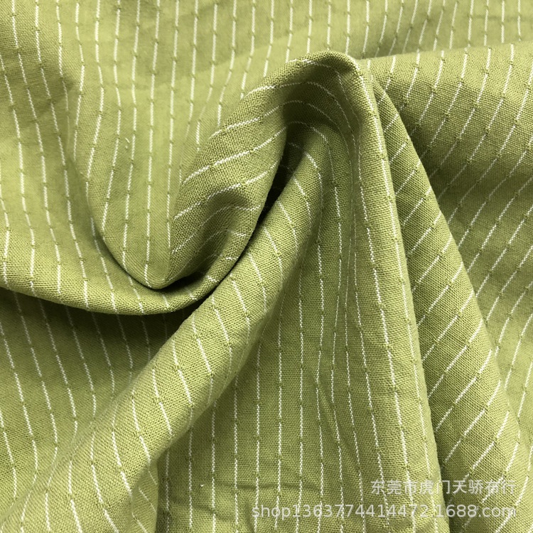 Spring and summer New woven polyester cotton yarn-dyed strip 163g spark yarn-dyed strip spring and summer shirt shoes luggage material