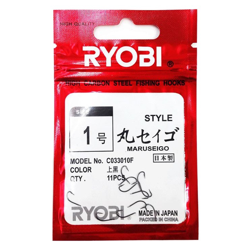 RYOBI liyobi Marushi 19 barbed fishhook alloy athletics 10 fishing hook No. 1 fishing hook single hook