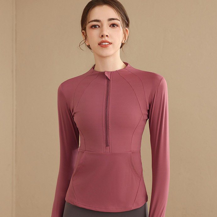 Fashion Stretch Yoga Clothes Top Women's Autumn and Winter Running Fitness Clothes Slimming Sports Training Long Sleeve Yoga