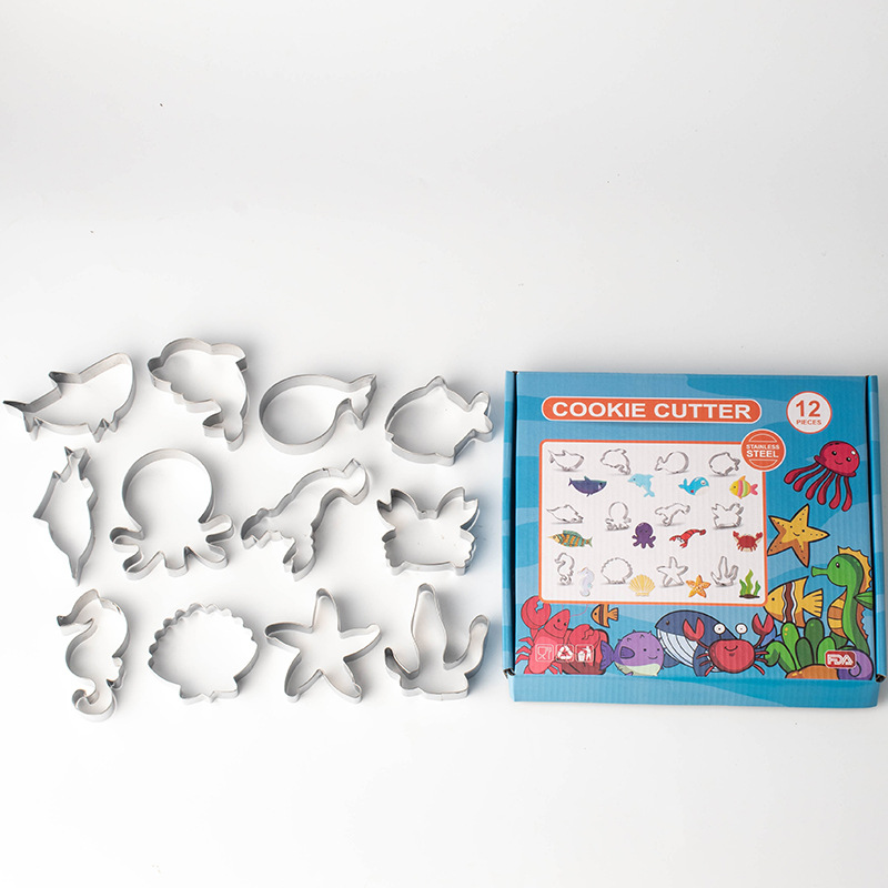 Picture of Animal Theme Series Kids diy Baking Biscuit Mold Cookie Cutting Mold Cake Stainless Steel Baking Tools