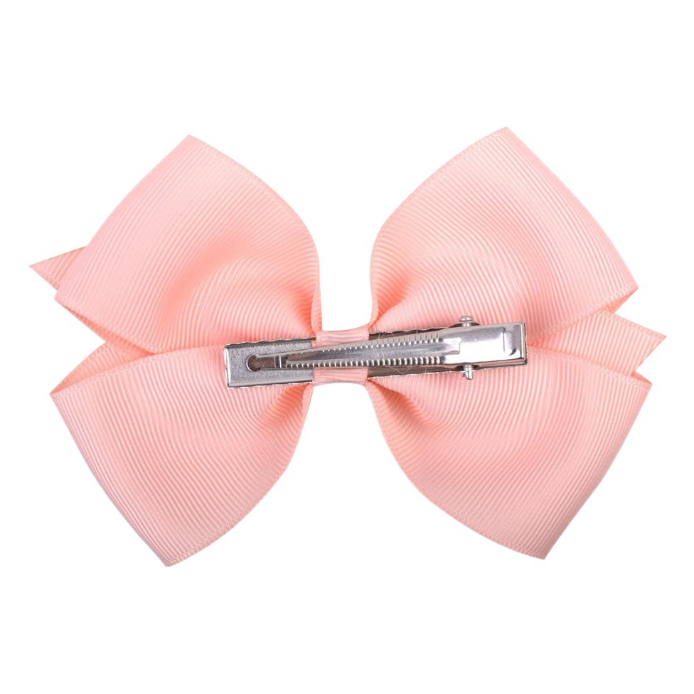 European and American Small Seven Children's Bow Hair Accessories Headwear Solid Color Rib Ribbon Bow Hairpin 047