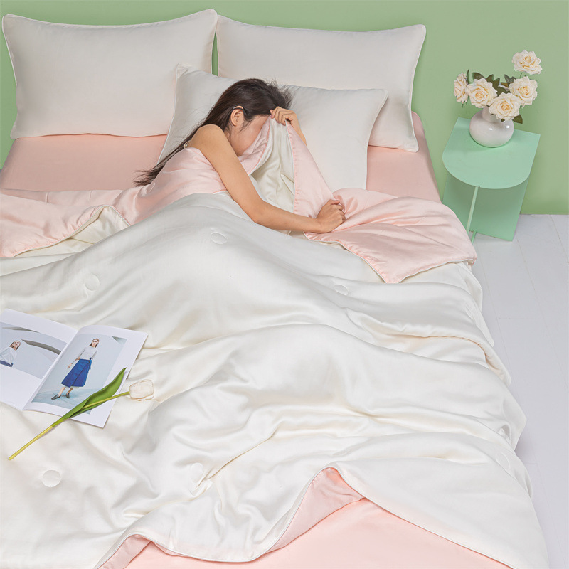 Picture of Class A Washing Ice Silk Embroidery Summer Quilt Four-Piece Set Air-Conditioned Quilt Sleeps Naked Summer Cool Quilt