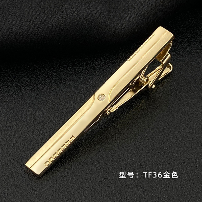 Picture of Men's Tie Clip Manufacturer Direct Sales Yiwu Cross-Border Business Metal Tie Clip Tieclips Bow Tie Business Style
