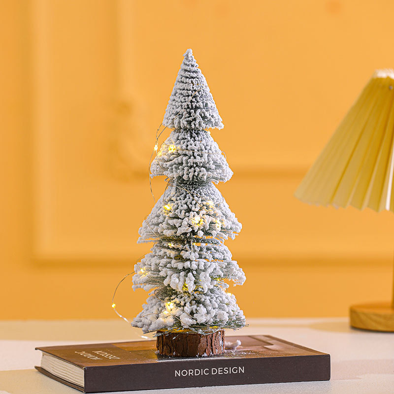 Picture of Mini Christmas tree Christmas Cedar desktop white pine needle tree window decoration Christmas gift Christmas decorations