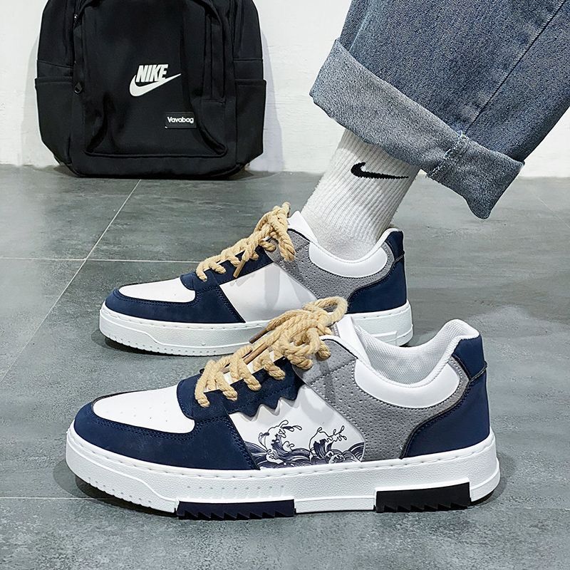 2025 Spring New Trendy Easiest for Match Trendy Shoes Low-Top Men's Shoes Internet Celebrity Light Sports Casual Shoes Student Sneakers