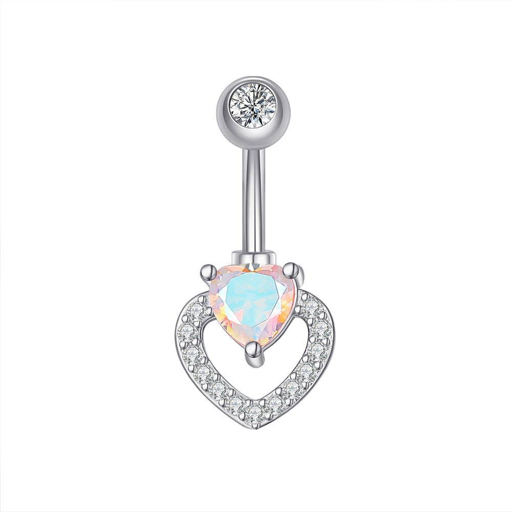 Picture of Cross-border e-commerce new zircon belly button ring belly button nail piercing jewelry online wholesale